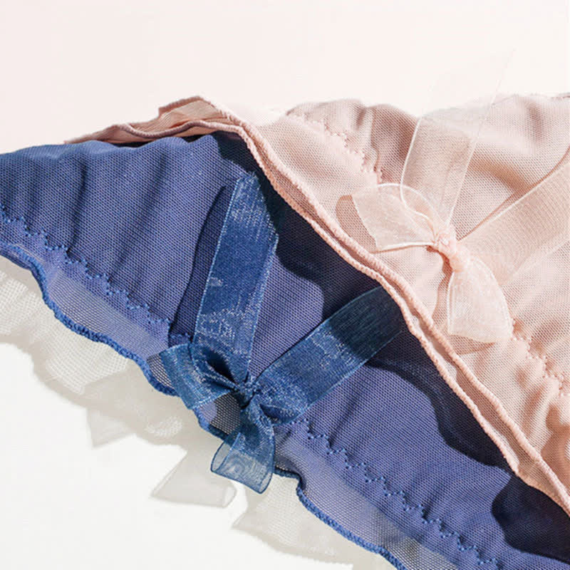 Sexy transparente Spitzenhöschen mit hoher Taille in Übergröße (3er-Pack)