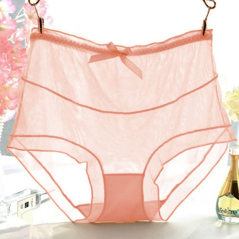 Sexy transparente Spitzenhöschen mit hoher Taille in Übergröße (3er-Pack)