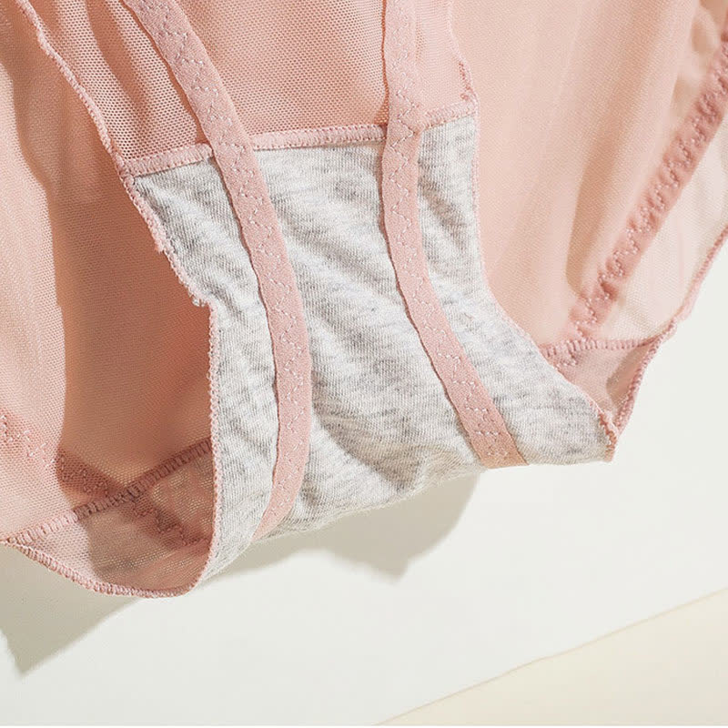 Sexy transparente Spitzenhöschen mit hoher Taille in Übergröße (3er-Pack)