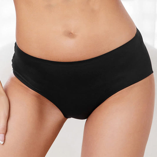 Nahtlose Slips aus Eisseide mit mittelhohem Bund in Übergröße (3er-Pack)