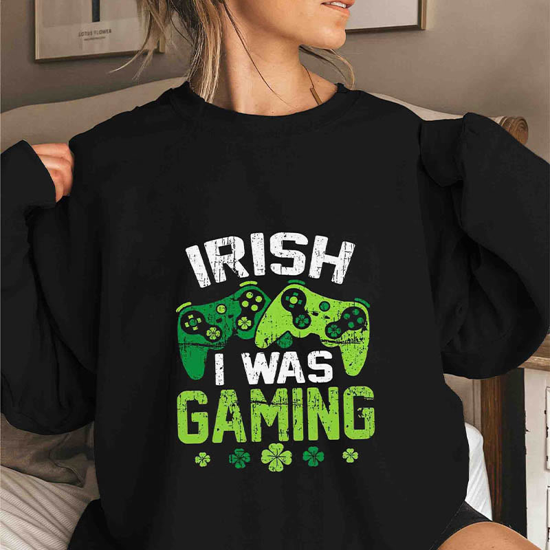 Sweatshirt „I Was Gaming“ in Übergröße