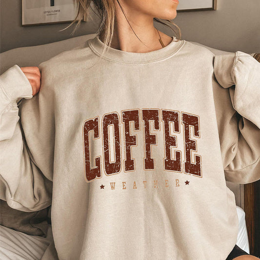 Coffee Weather Sweatshirt in Übergröße