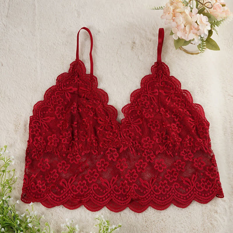 Sexy, enger Straps-BH aus französischer Spitze in Übergröße ohne Bügel
