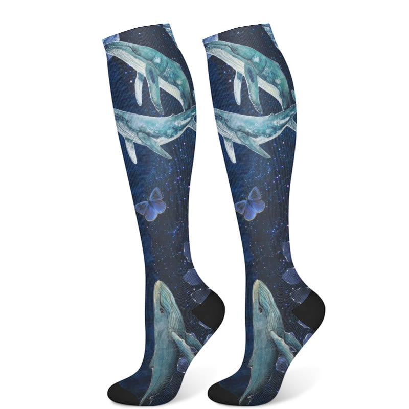 Kompressionsstrümpfe „Starry Skies“ (3 Paar) - Wal (1 Paar) - S/M - image 7