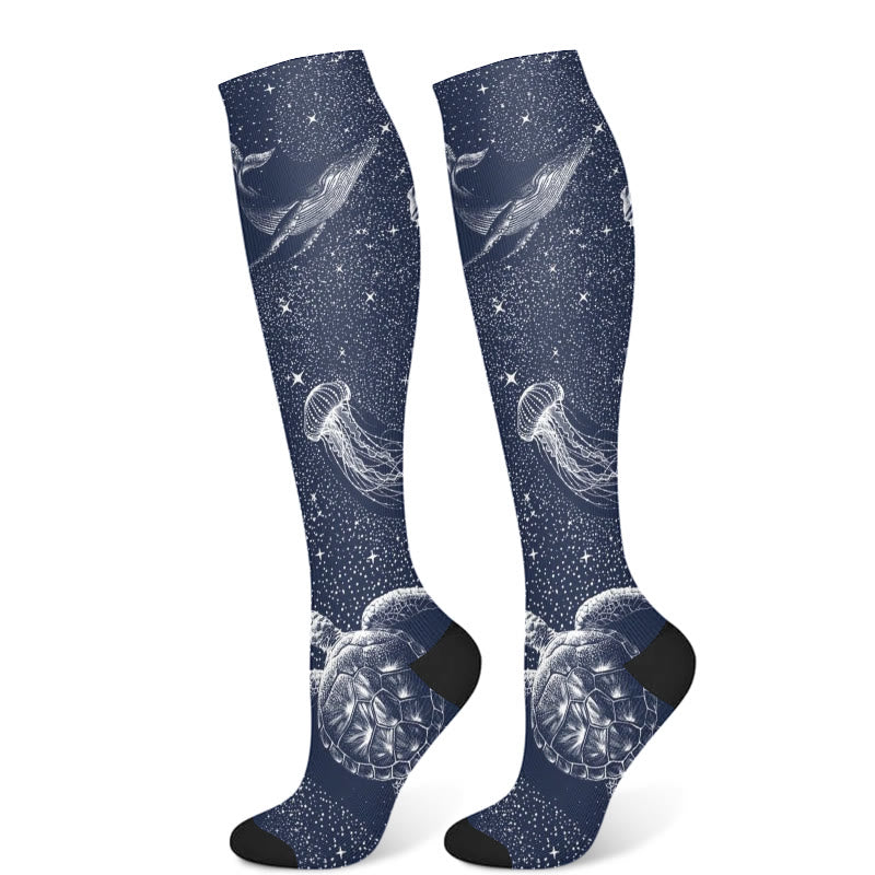 Kompressionsstrümpfe „Starry Skies“ (3 Paar) - Quallen (1 Paar) - S/M - image 8
