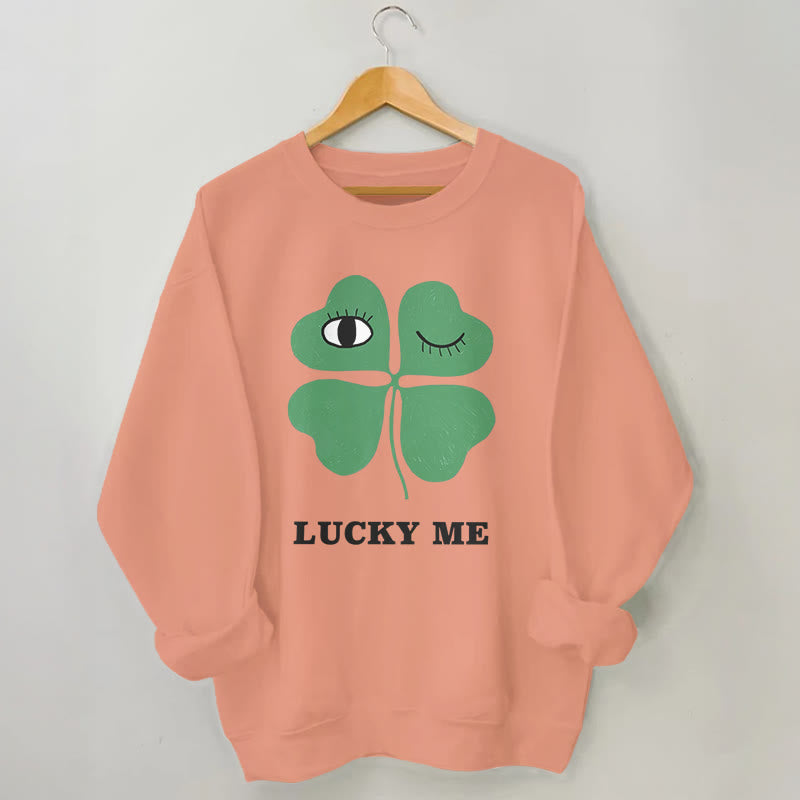 Sweatshirt „Lucky Me“ in Übergröße - Orange - 3XL - image 5