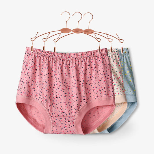 Höschen mit kleinem Blumenmuster in Übergröße (3er-Pack)