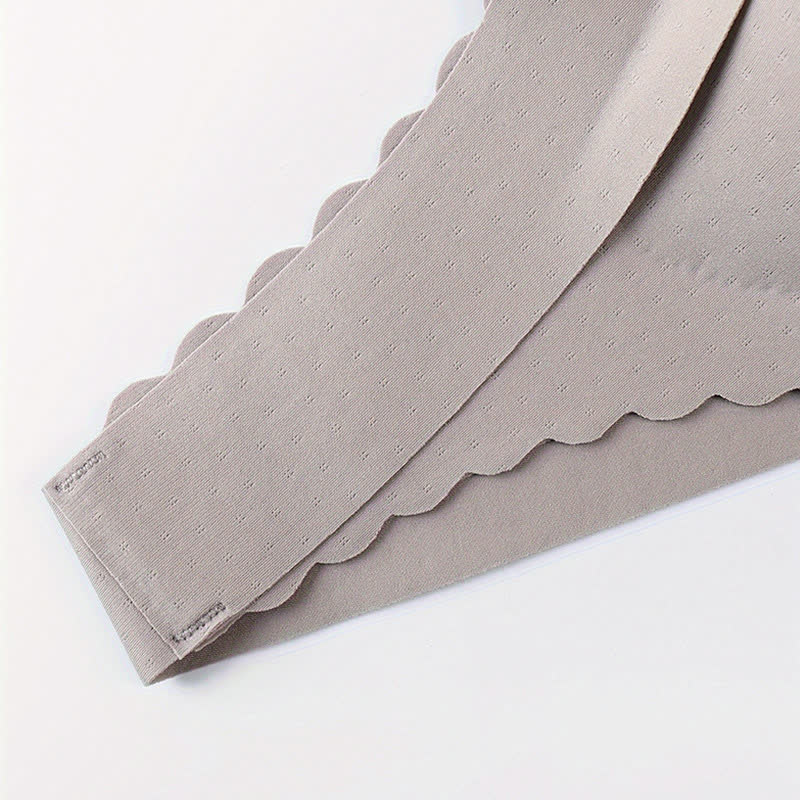 Nahtloser Push-up-BH mit gewelltem Rand in Übergröße ohne Bügel