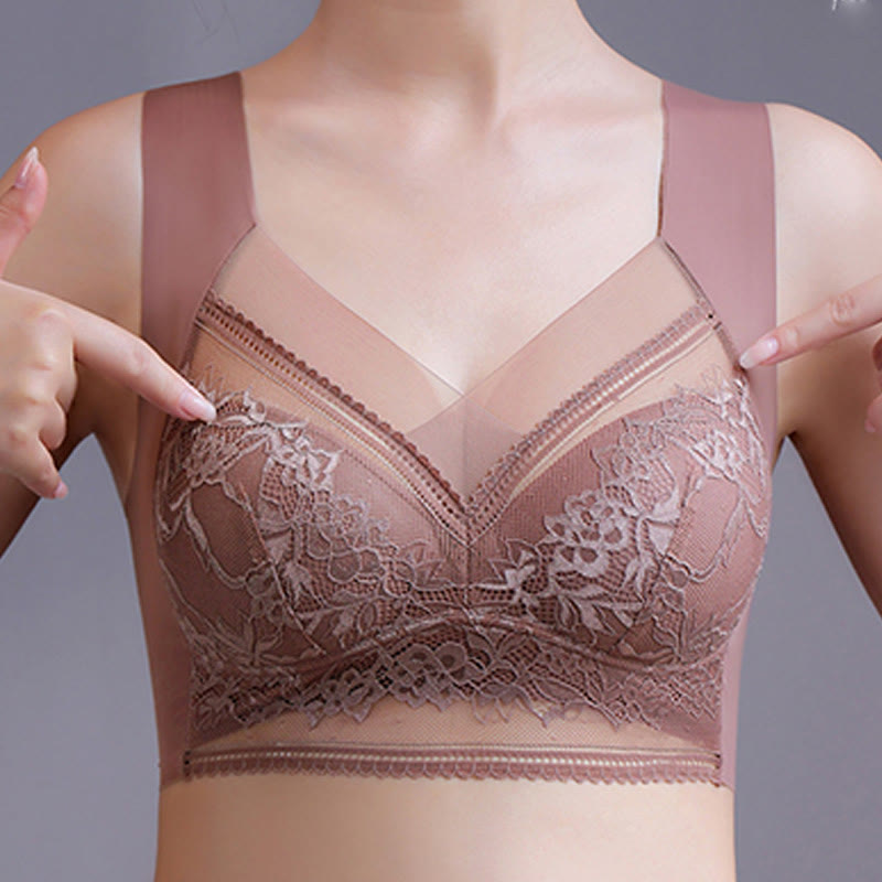 Spitzen-BH mit Blumenmuster in Übergröße