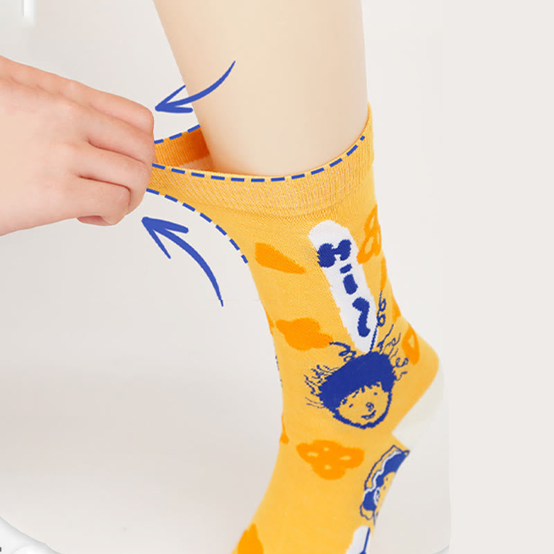 Viertelsocken mit lustigen Mustern in Übergröße (5 Paar)