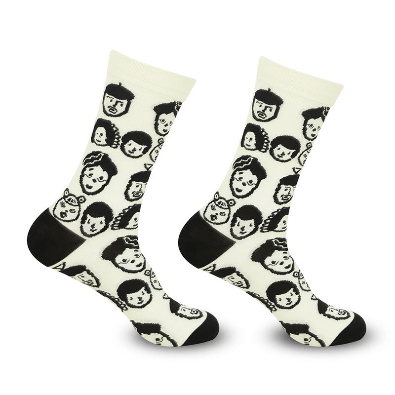Viertelsocken mit lustigen Mustern in Übergröße (5 Paar)