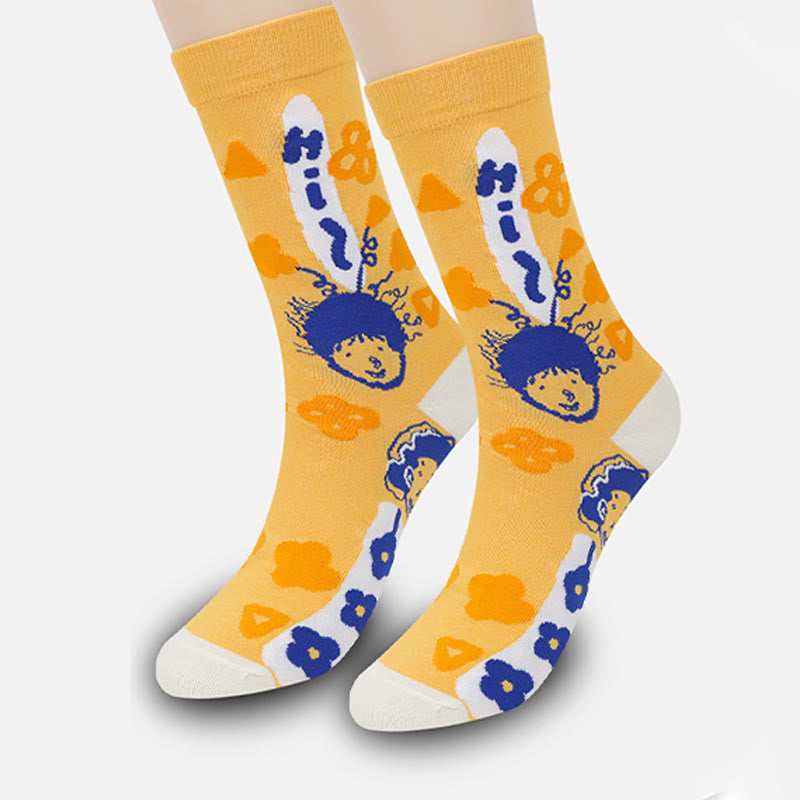 Viertelsocken mit lustigen Mustern in Übergröße (5 Paar)