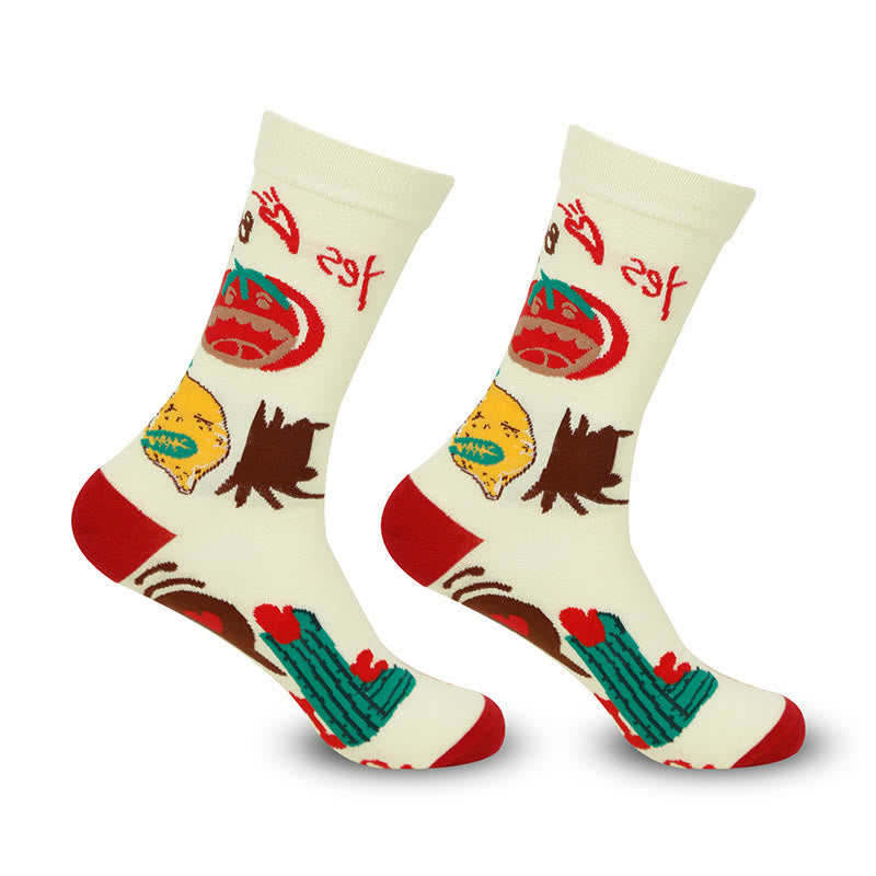 Viertelsocken mit lustigen Mustern in Übergröße (5 Paar)