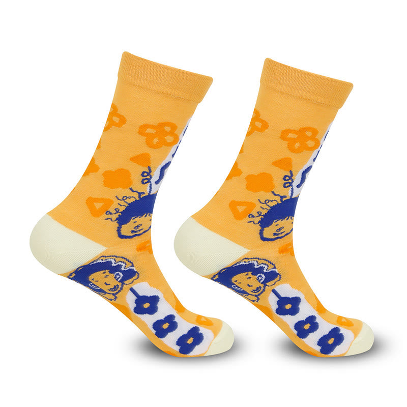 Viertelsocken mit lustigen Mustern in Übergröße (5 Paar)