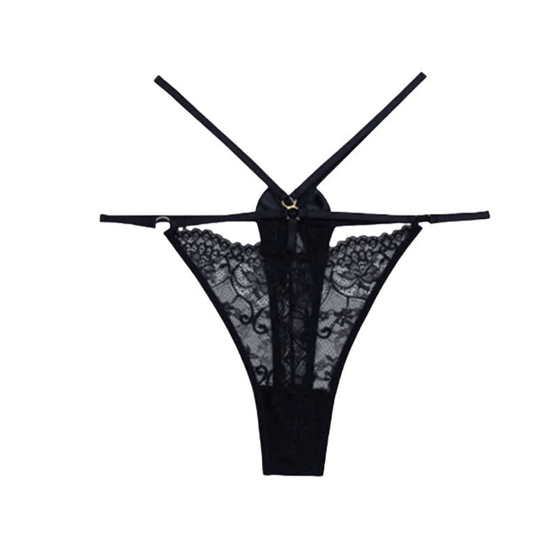 Sexy, tief sitzender Spitzen-String mit Schleife (3er-Pack)
