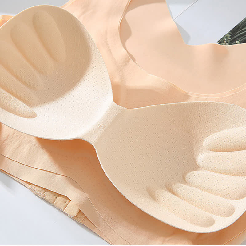 Körperformender, rückenkorrigierender Push-up-Sport-BH ohne Bügel (2er-Pack)