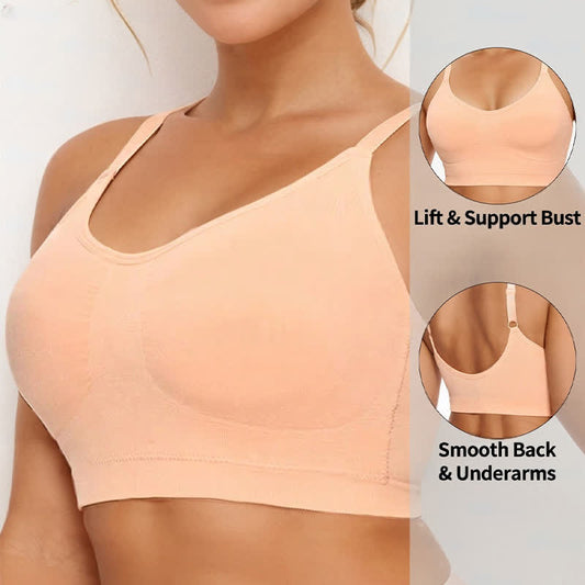 Nahtloser, formender und bügelloser Sport-BH mit hoher Elastizität