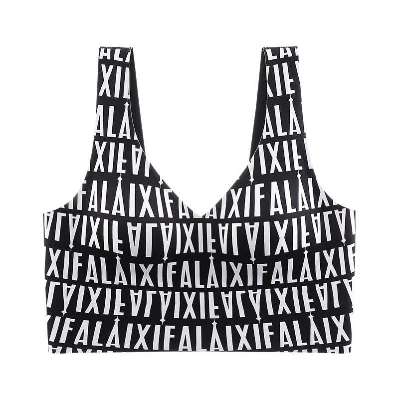 Plus Size Buchstaben Schöner Rücken Sexy Push-Up-BH ohne Bügel