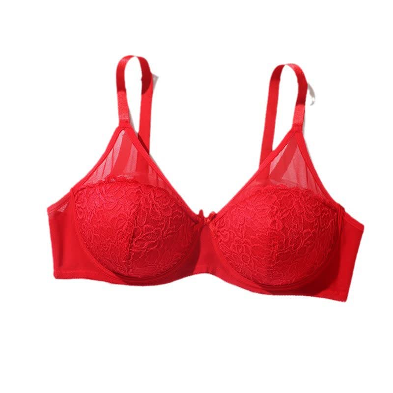 Sexy ultradünner, halbtransparenter Bügel-BH aus Spitze