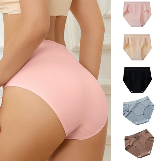 Einfache, einfarbige, nahtlose Höschen mit hoher Taille (3er-Pack)