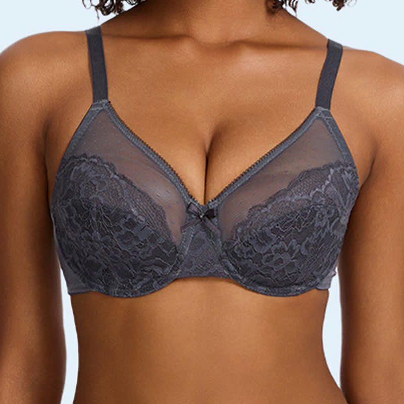 Sexy, leichter Push-up-Bügel-BH aus Spitze in Übergröße