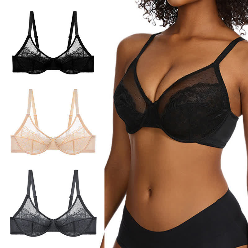 Sexy, leichter Push-up-Bügel-BH aus Spitze in Übergröße