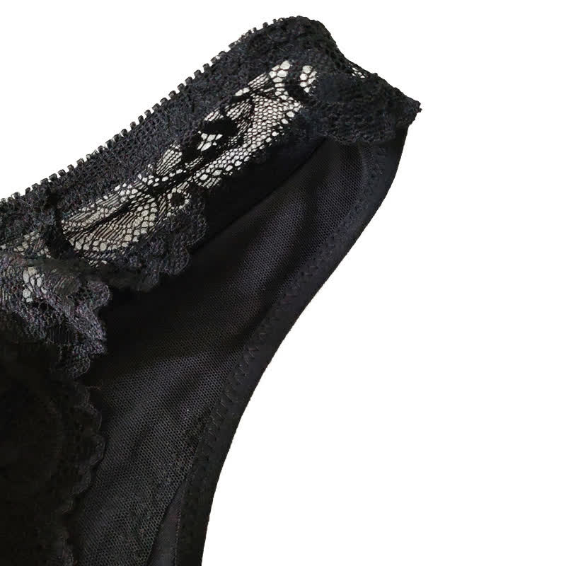 Sexy, dünner, bügelloser BH aus französischer Spitze mit Frontverschluss