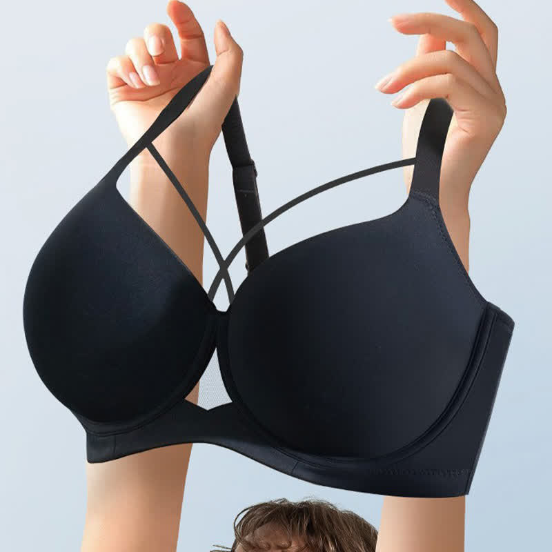 Sexy nahtloser Push-Up-Bügel-BH mit Kreuz