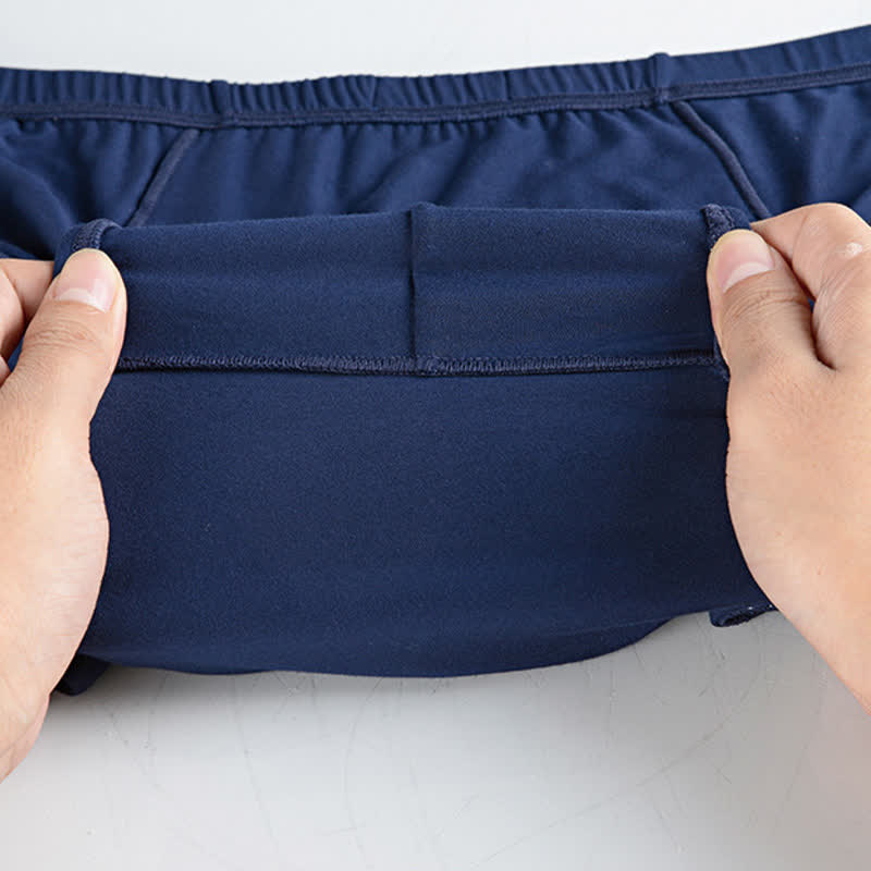 Herren-Slips mit hoher Taille aus Bambusfaser in Übergröße (2er-Pack)
