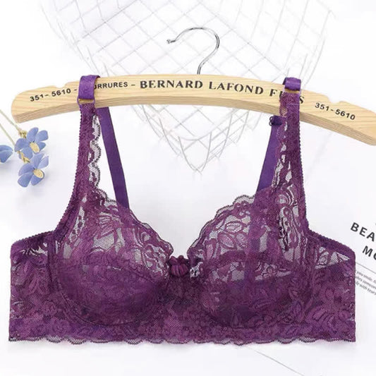 Dünner, vollständig transparenter, sexy Bügel-BH aus Spitze