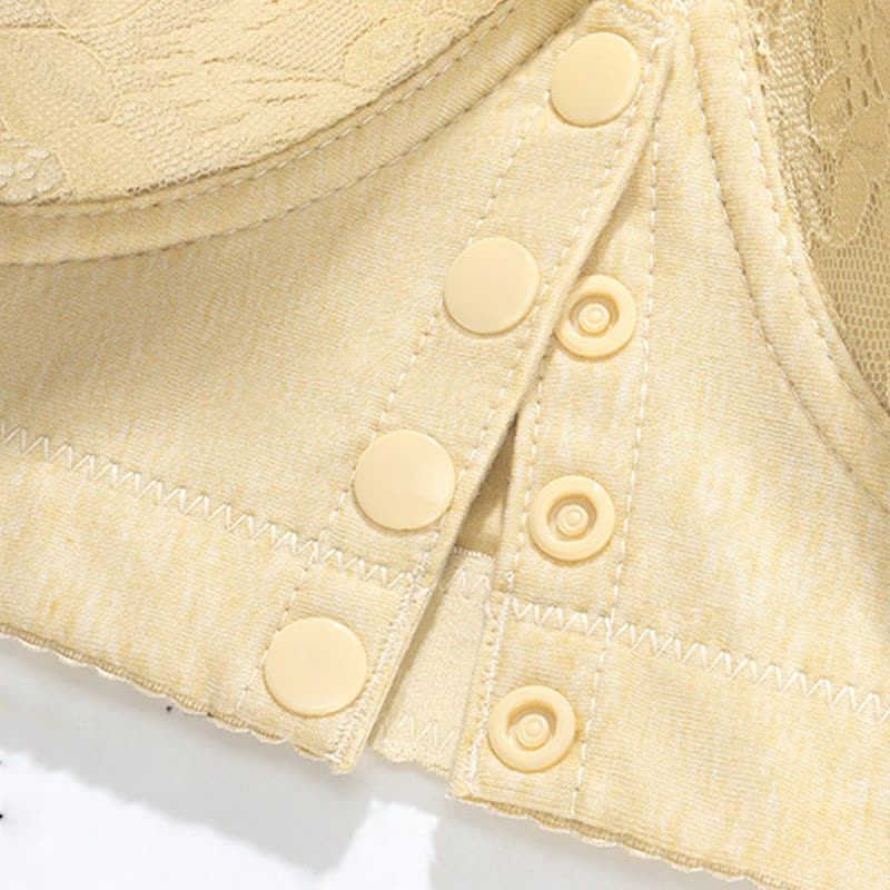 Plus Size Bügel-BH aus Spitze mit Knopfleiste vorne