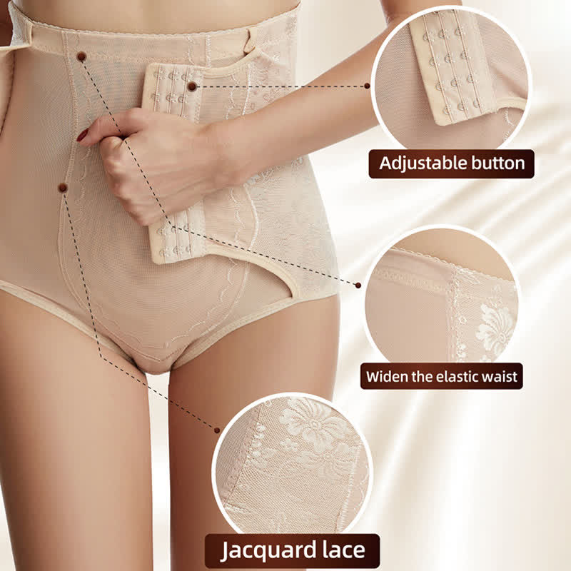 Atmungsaktive Bauchformende Höschen aus Netzstoff mit hoher Taille (2 Packungen)