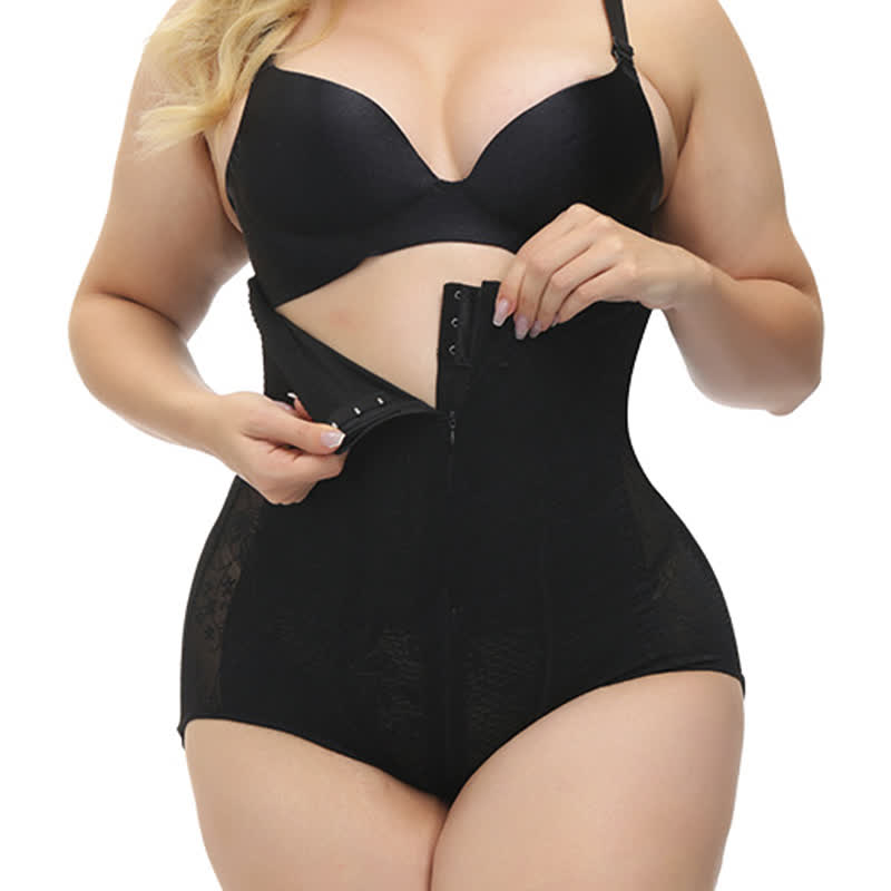 Formende Unterhose mit hoher Taille und Reißverschluss zur Bauchstraffung und Hüftstraffung