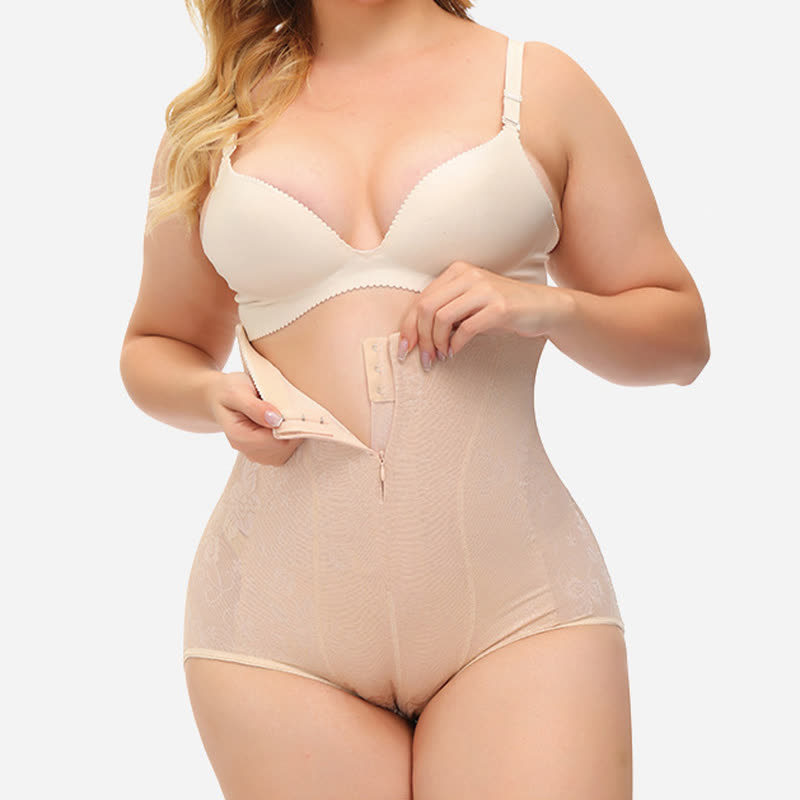 Formende Unterhose mit hoher Taille und Reißverschluss zur Bauchstraffung und Hüftstraffung