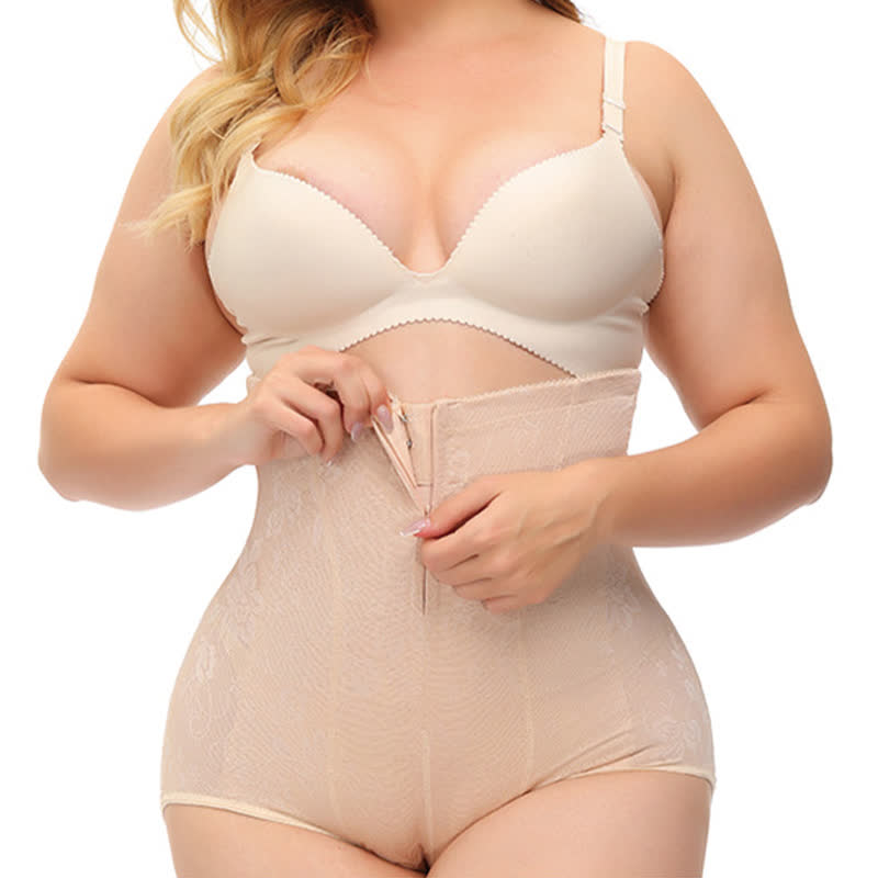Formende Unterhose mit hoher Taille und Reißverschluss zur Bauchstraffung und Hüftstraffung