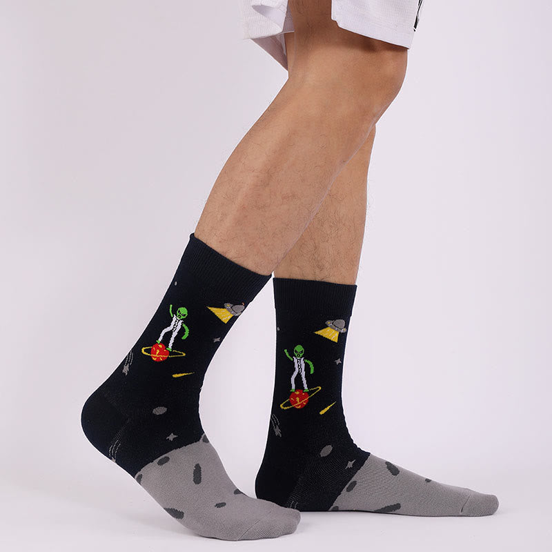 Viertelsocken mit Astronauten-Konstellation in Übergröße (4 Paar)