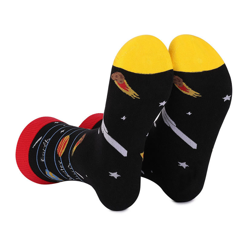 Viertelsocken mit Astronauten-Konstellation in Übergröße (4 Paar)