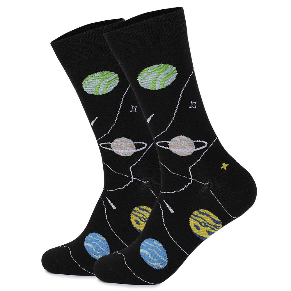 Viertelsocken mit Astronauten-Konstellation in Übergröße (4 Paar)