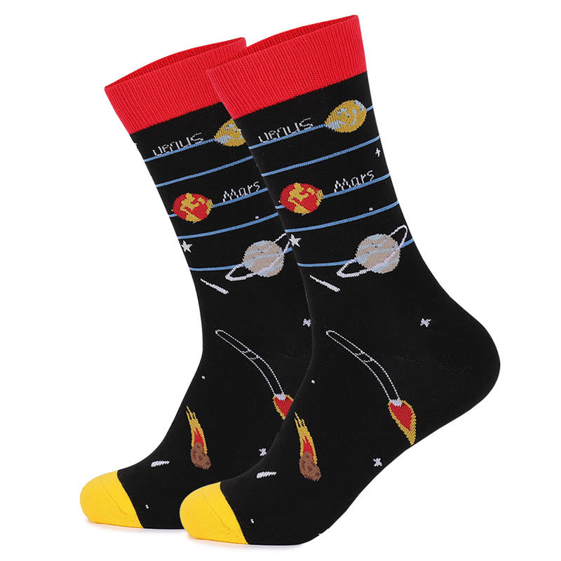 Viertelsocken mit Astronauten-Konstellation in Übergröße (4 Paar)