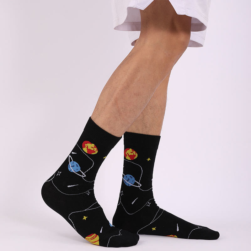 Viertelsocken mit Astronauten-Konstellation in Übergröße (4 Paar)