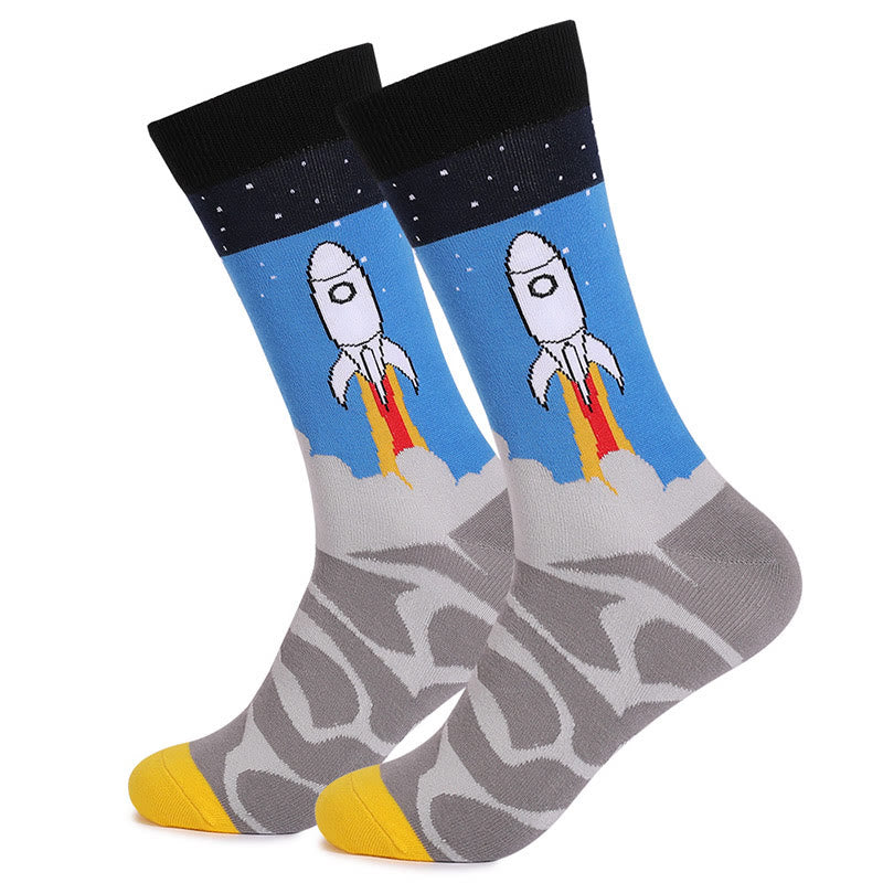 Viertelsocken mit Astronauten-Konstellation in Übergröße (4 Paar)
