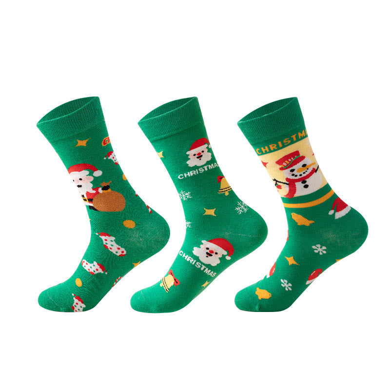 Grüne Weihnachtsviertelsocken in Übergröße (3 Paar) - Mehrfarbig - EU36-44 (US3-10) - image 9