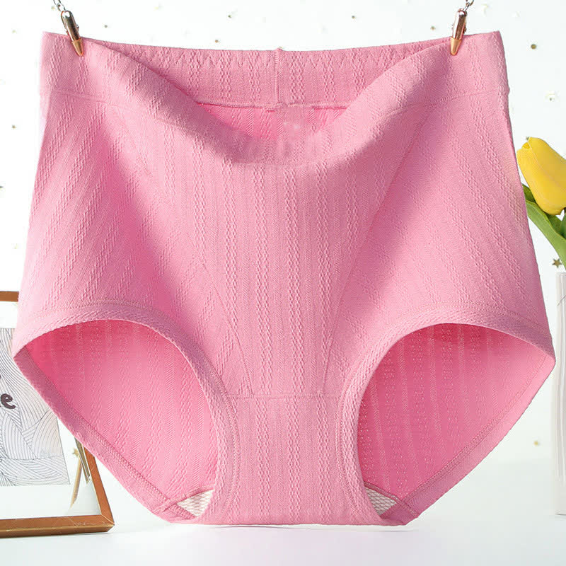 Nahtlose Baumwollhöschen mit hoher Taille und einfarbiger Optik in Übergröße (3er-Pack)