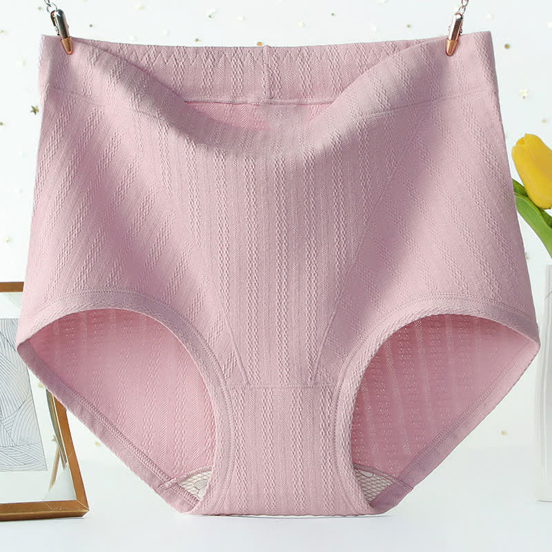 Nahtlose Baumwollhöschen mit hoher Taille und einfarbiger Optik in Übergröße (3er-Pack)
