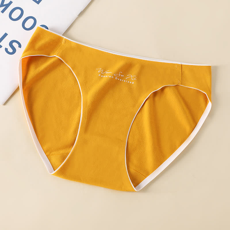 Bequeme, nahtlose Baumwoll-Slips mit niedriger Taille in Übergröße (3er-Pack)