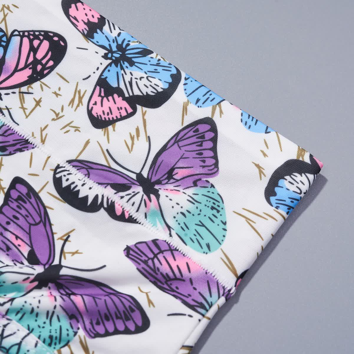 Slips mit hoher Taille und Schmetterlingsdruck (4er-Pack) - image 3