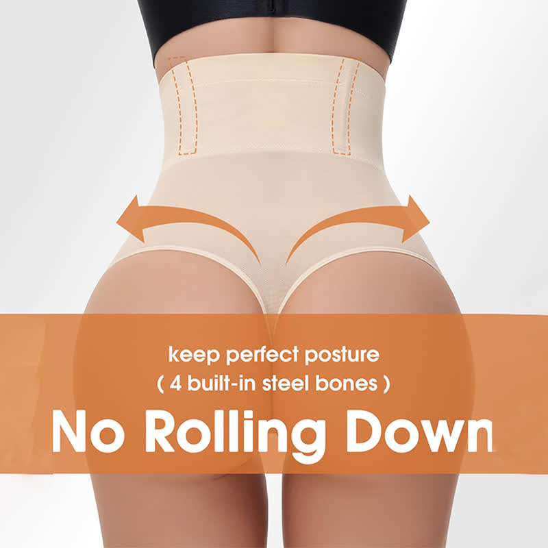 Dünner Crossover-String aus formendem Netzstoff mit hoher Taille
