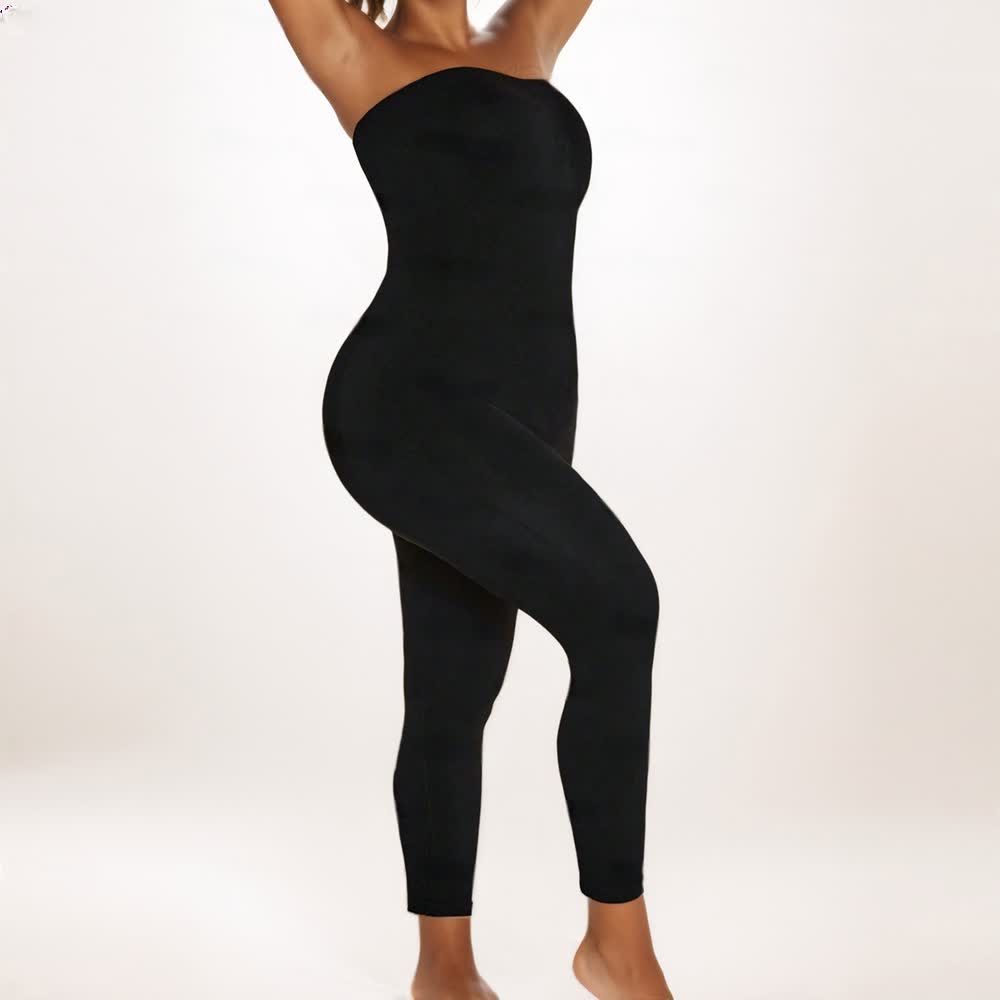 Enganliegender trägerloser Stretch-Shapewear-Bodysuit
