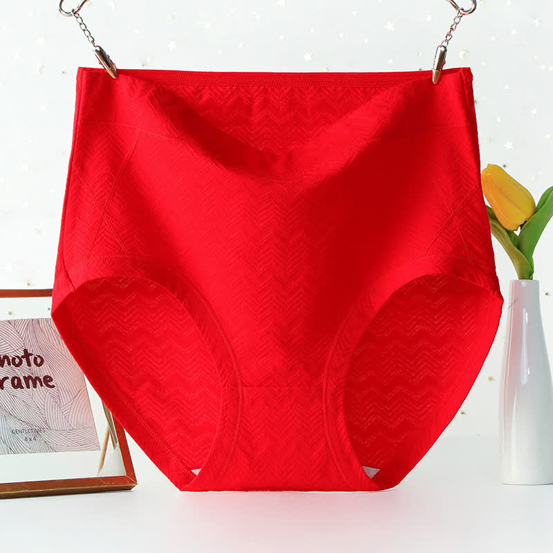 Einfarbige Basic-Höschen aus Baumwolle in Übergröße mit hoher Taille (3er-Pack)