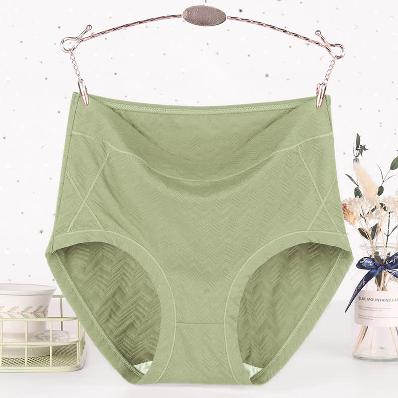 Einfarbige Basic-Höschen aus Baumwolle in Übergröße mit hoher Taille (3er-Pack)